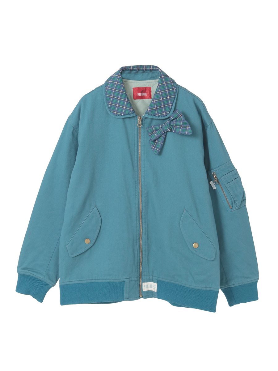 ハロウィーンワンダーランドワッペン使いゼッケン付きブルゾン 詳細画像 ブルー 1