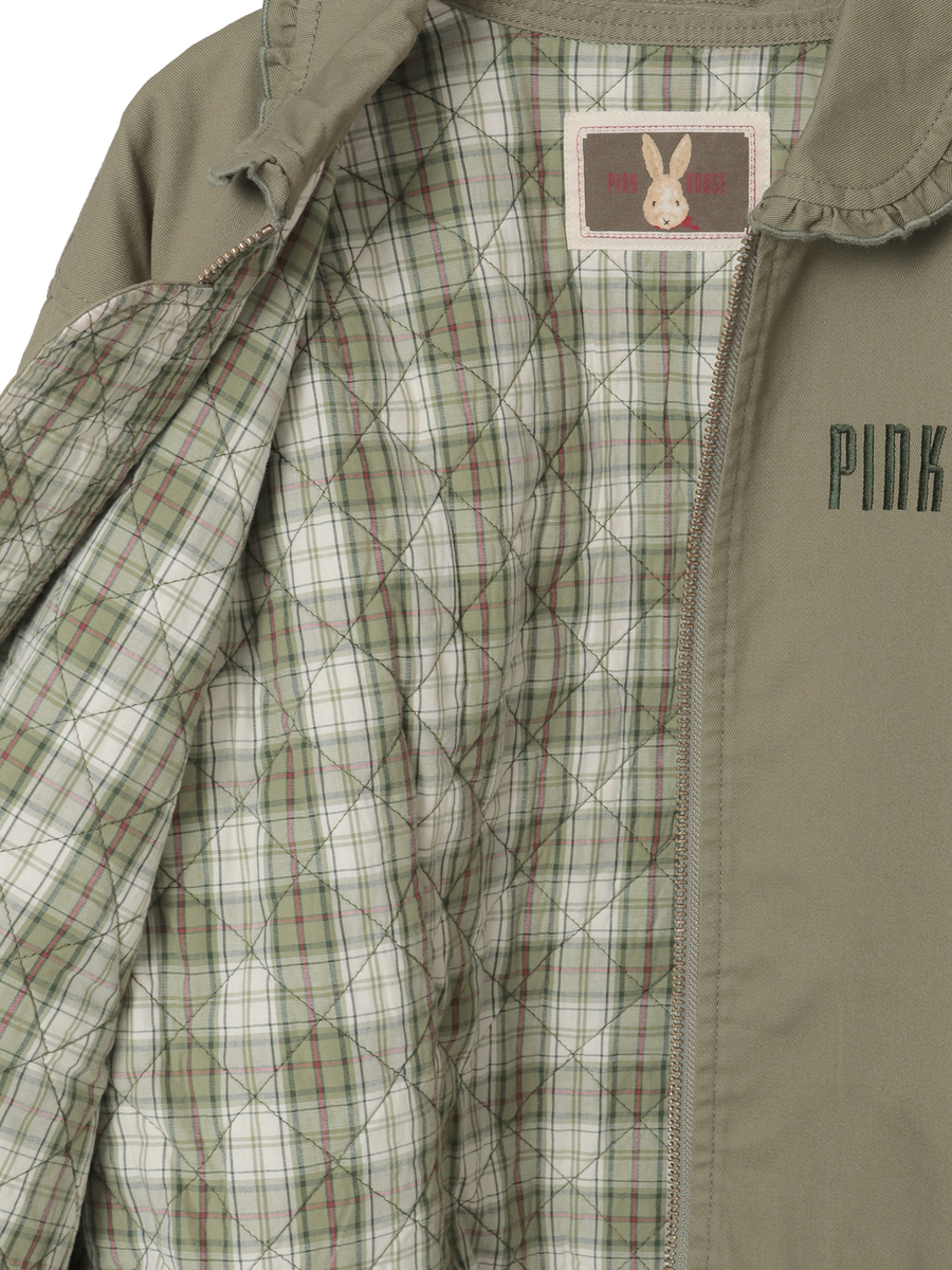 バラ園うさぎ刺繍ブルゾン 詳細画像 ブルー 18