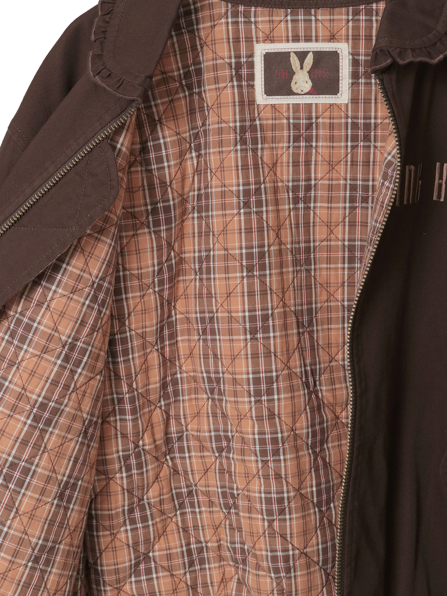 バラ園うさぎ刺繍ブルゾン 詳細画像 ブルー 21