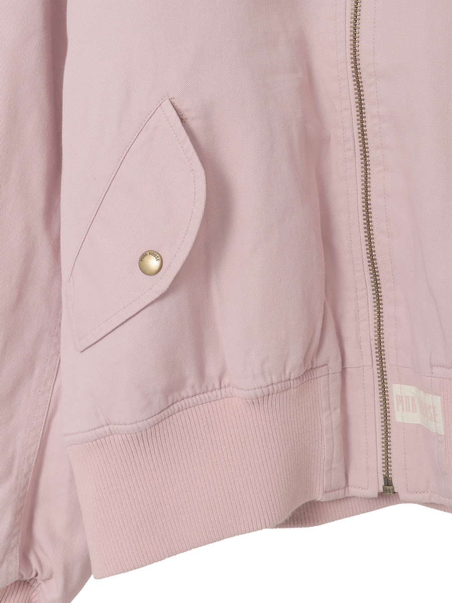 バラ園うさぎ刺繍ブルゾン 詳細画像 ブルー 5