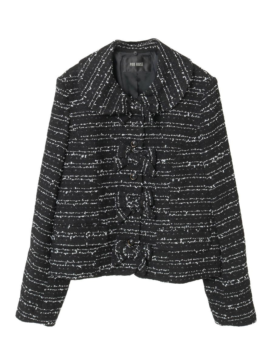 ファンシーツイードジャケット 詳細画像 クロ系 13