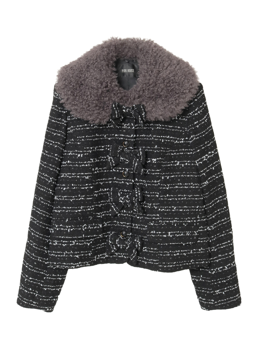 ファンシーツイードジャケット 詳細画像 クロ系 1