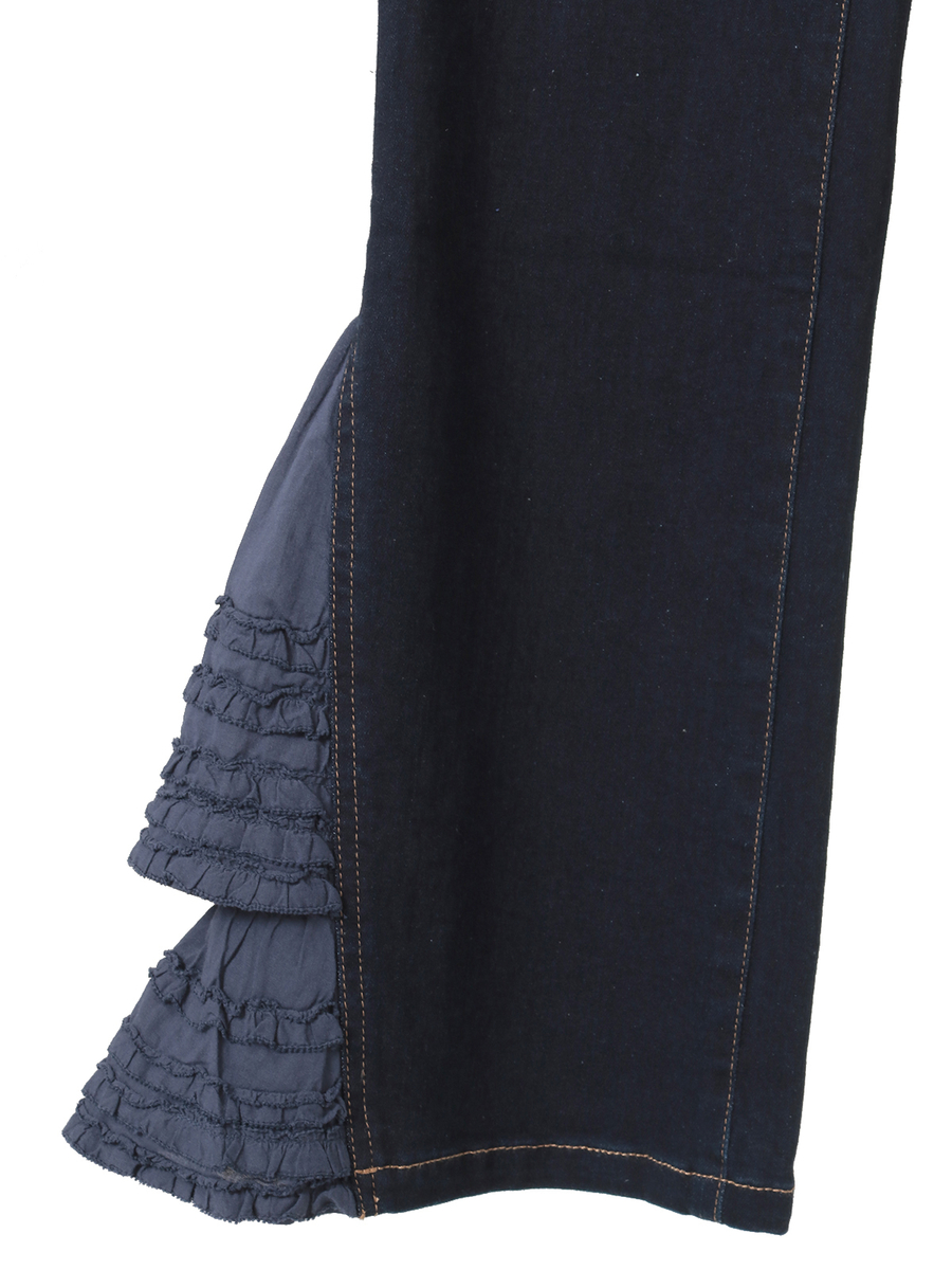 ローンフリル使いデニムパンツ 詳細画像 クロ 6