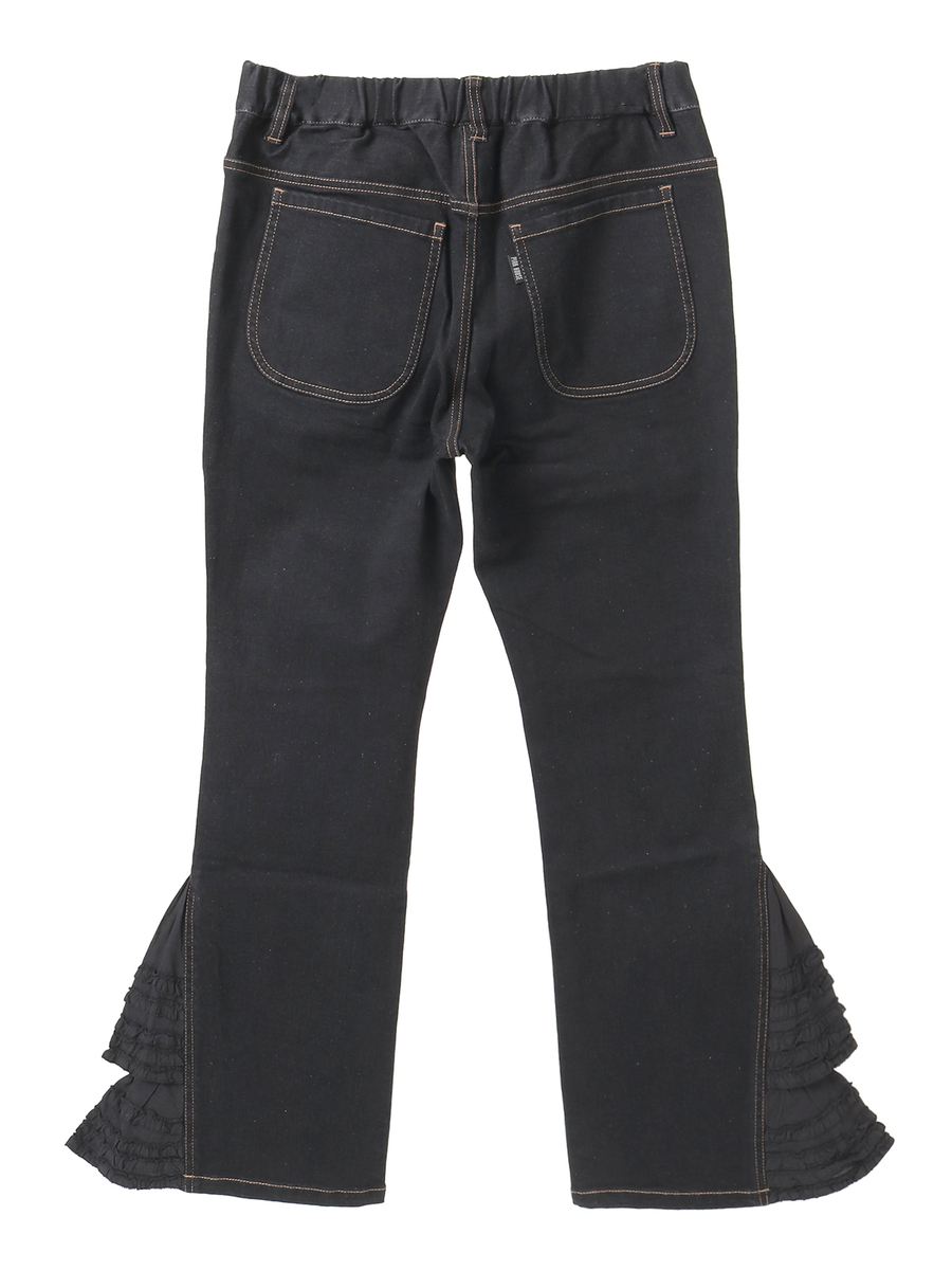 ローンフリル使いデニムパンツ 詳細画像 クロ 8