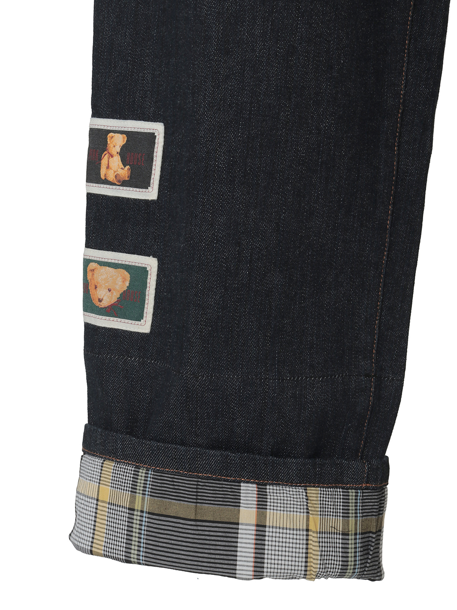 テディベア刺繍デニムパンツ 詳細画像 ブルー 12