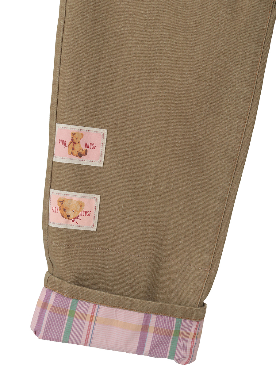 テディベア刺繍デニムパンツ 詳細画像 ブルー 16