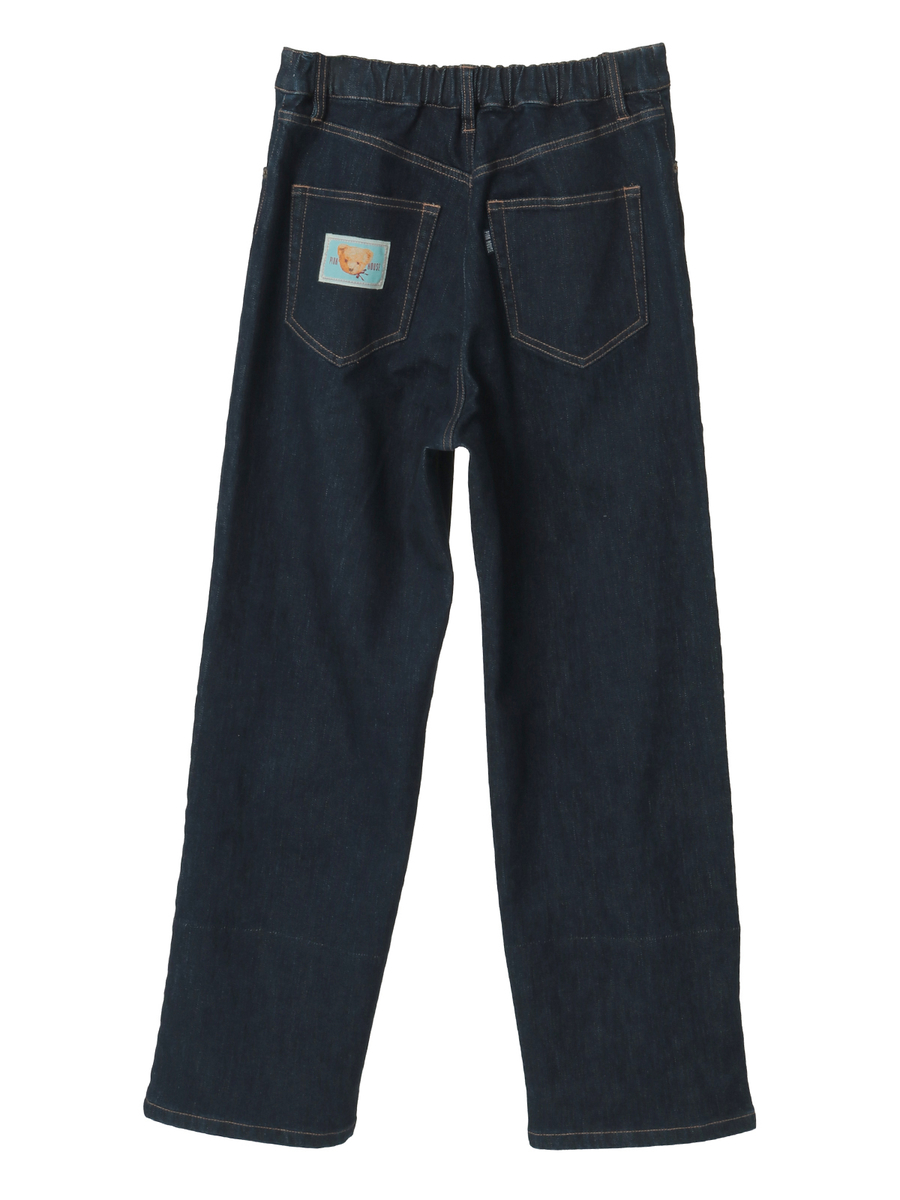 テディベア刺繍デニムパンツ 詳細画像 ブルー 2