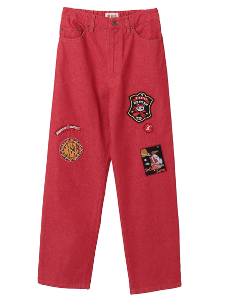 PINK HOUSE×Momoclo ワッペンいっぱいデニムパンツ