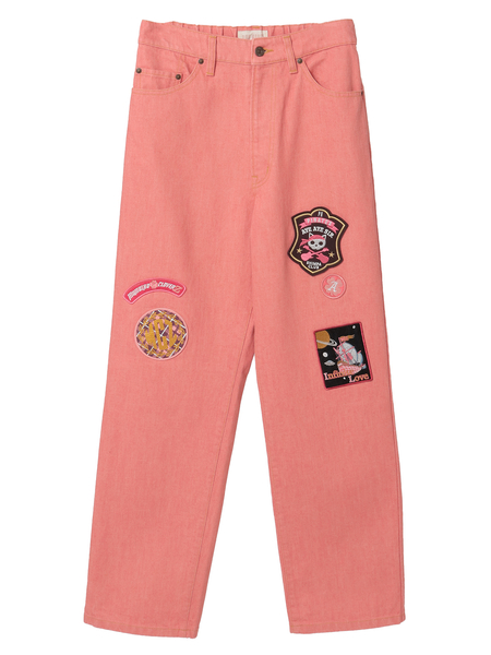 PINK HOUSE×Momoclo ワッペンいっぱいデニムパンツ