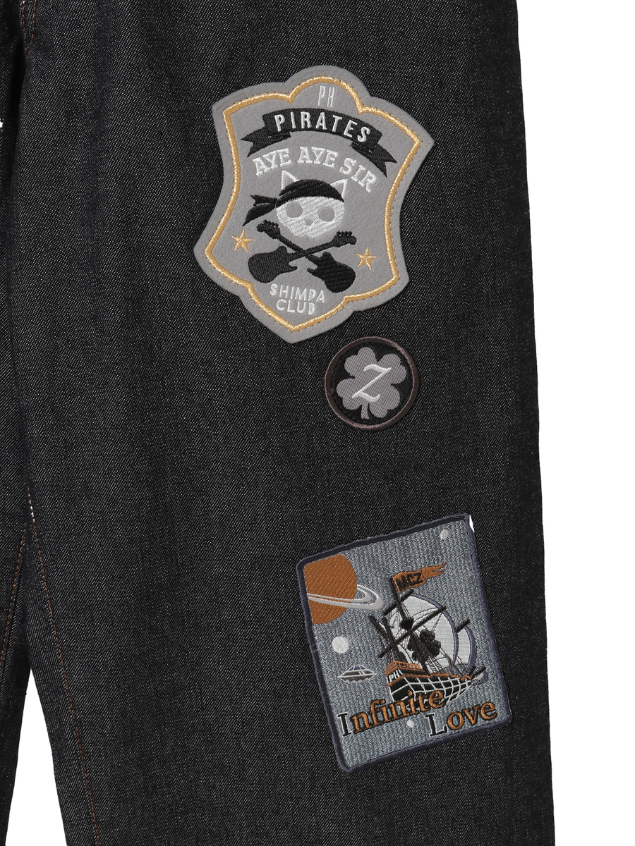 PINK HOUSE×Momoclo ワッペンいっぱいデニムパンツ 詳細画像 アカ 12