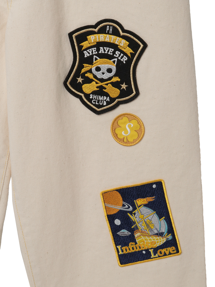 PINK HOUSE×Momoclo ワッペンいっぱいデニムパンツ 詳細画像 アカ 16