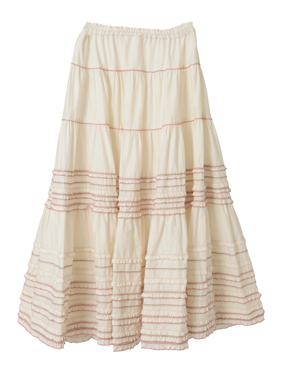 フローラルテープ使いスカート 詳細画像 クロ 2