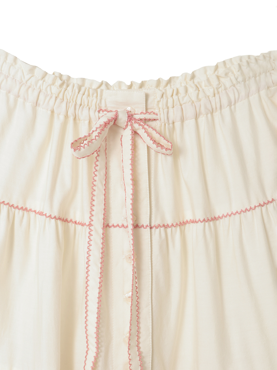 フローラルテープ使いスカート 詳細画像 クロ 3