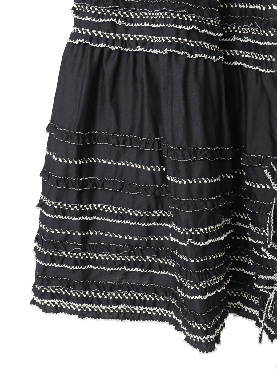 フローラルテープ使いスカート 詳細画像 クロ 6