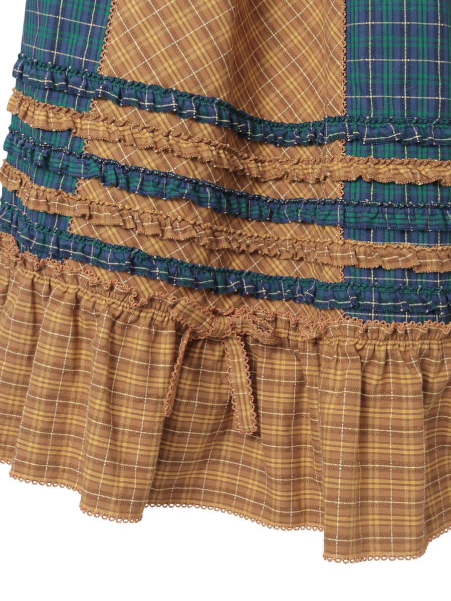 オリジナルコードチェックスカート 詳細画像 イエロー 8