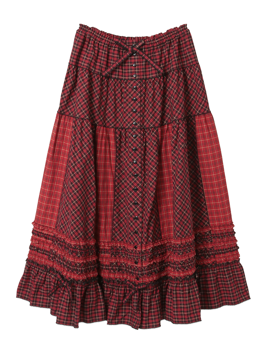 オリジナルコードチェックスカート 詳細画像 クロ 1