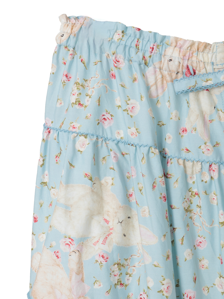 バラ園うさぎプリントスカート 詳細画像 ソライロ 4