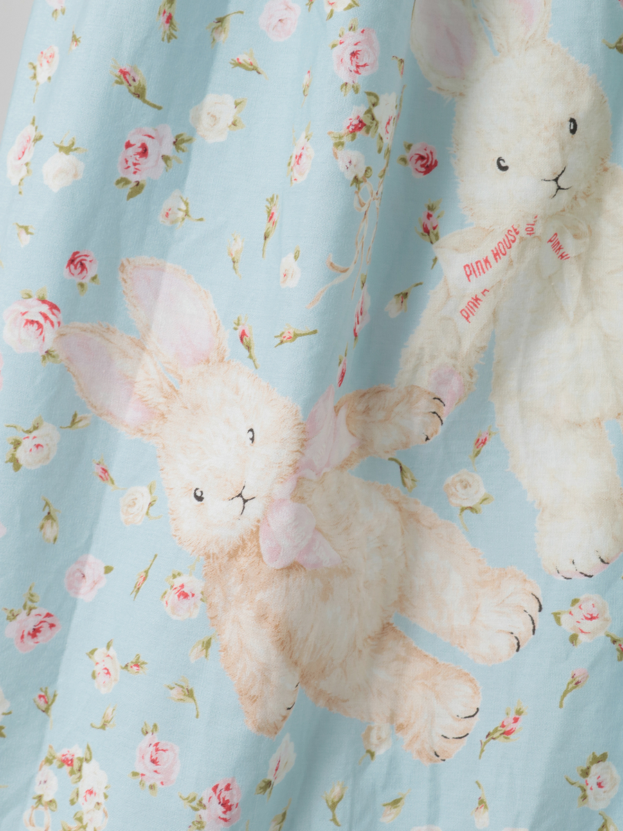 バラ園うさぎプリントスカート 詳細画像 ソライロ 6