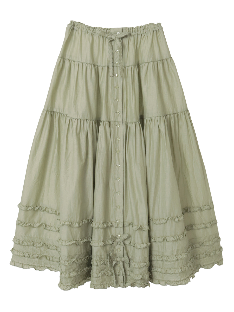 ローンティアードスカート 詳細画像 ハッカ 1