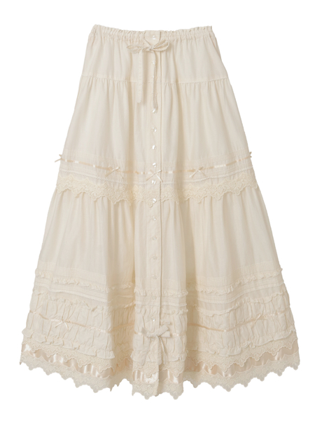 ケミカルレース使いスカート