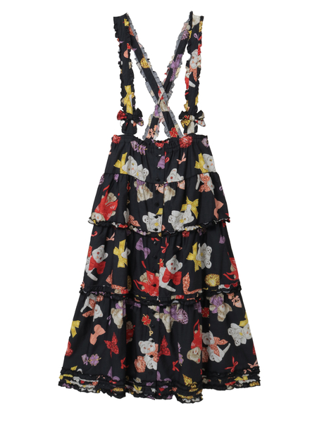 PINK HOUSE×Momoclo ももクロベアプリント吊りスカート