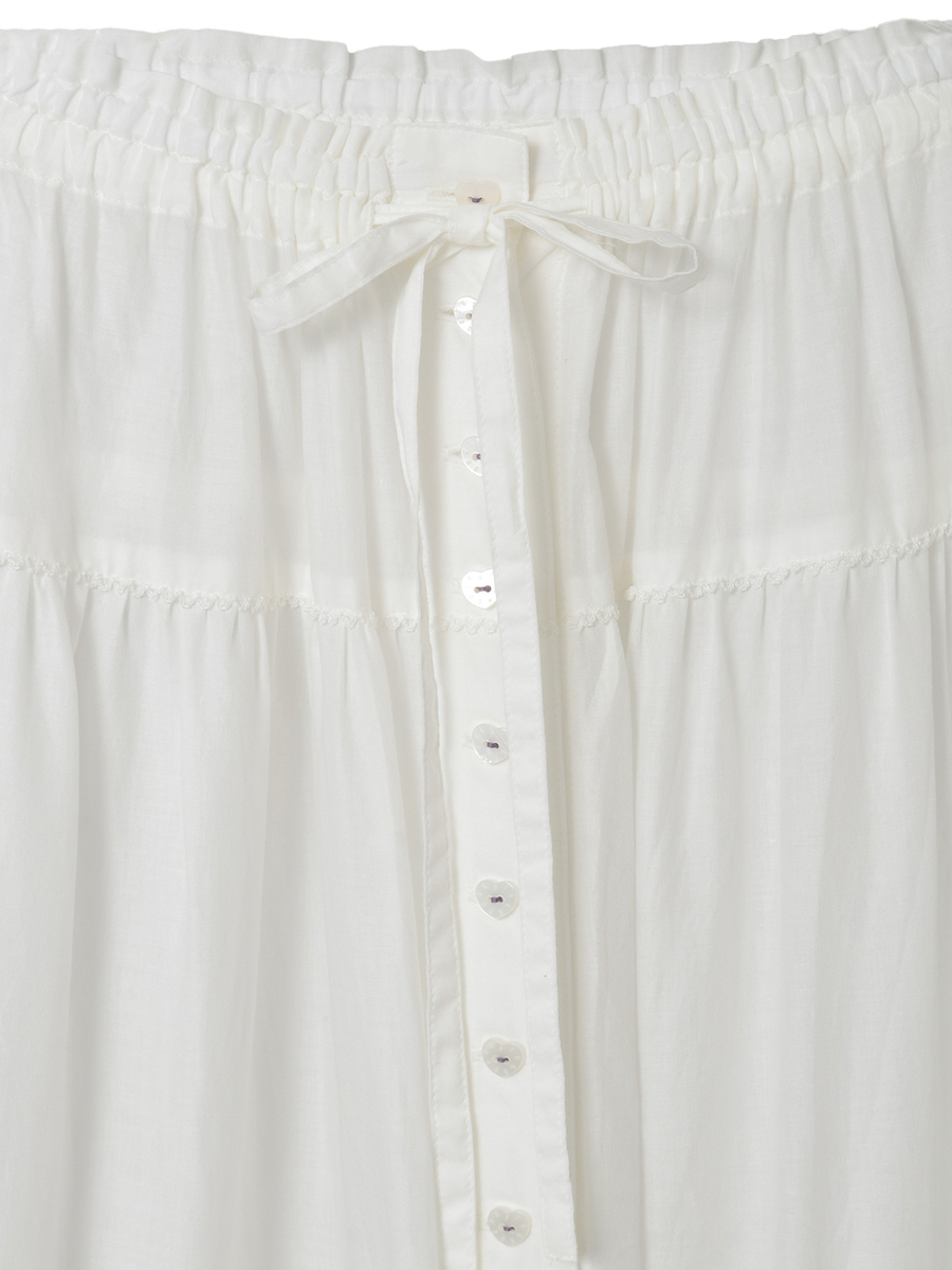 スモック刺繍スカート 詳細画像 シロ×アカ 3