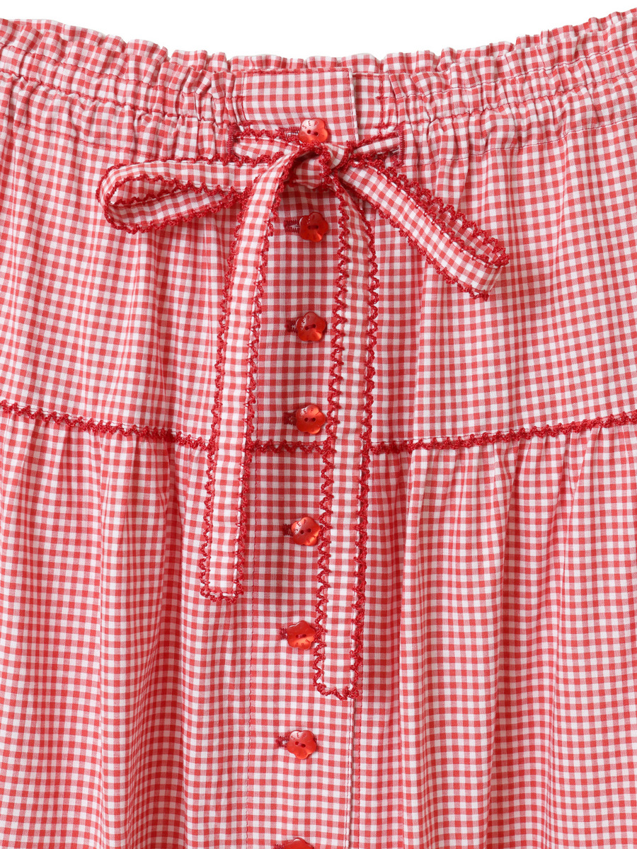 ～Special item～ティアードスカート 詳細画像 ハーブグリーンギンガム 3