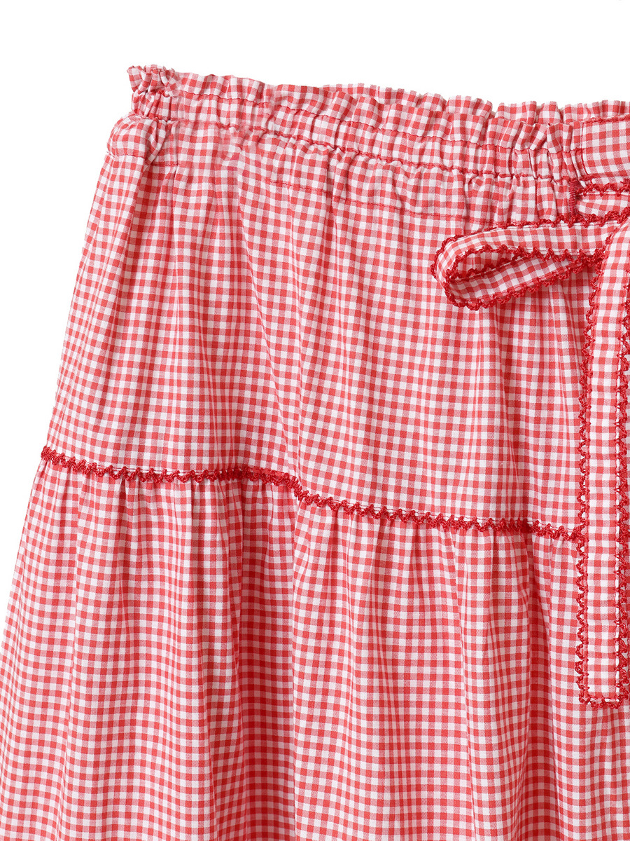 ～Special item～ティアードスカート 詳細画像 ハーブグリーンギンガム 4