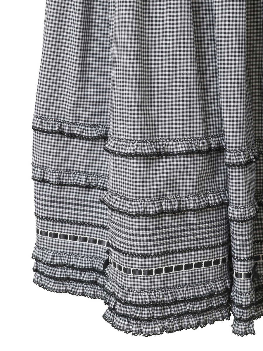 ～Special item～ティアードスカート 詳細画像 ハーブグリーンギンガム 6