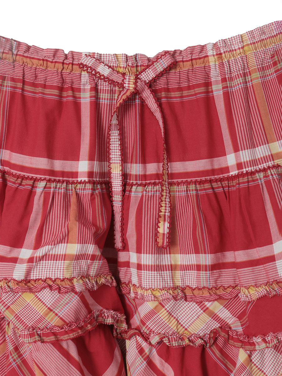 オリジナルチェックスカート 詳細画像 アカ 3