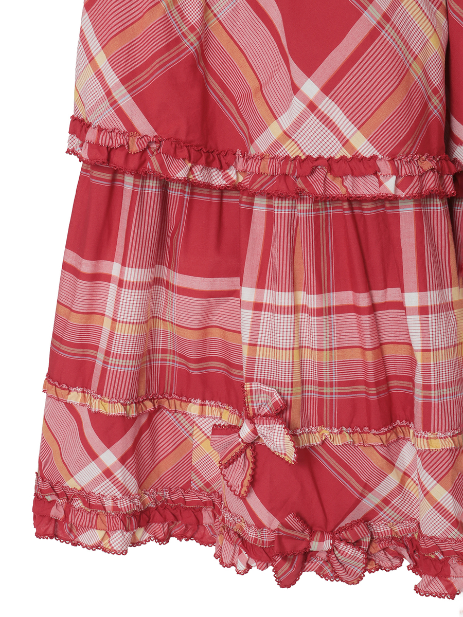 オリジナルチェックスカート 詳細画像 アカ 4