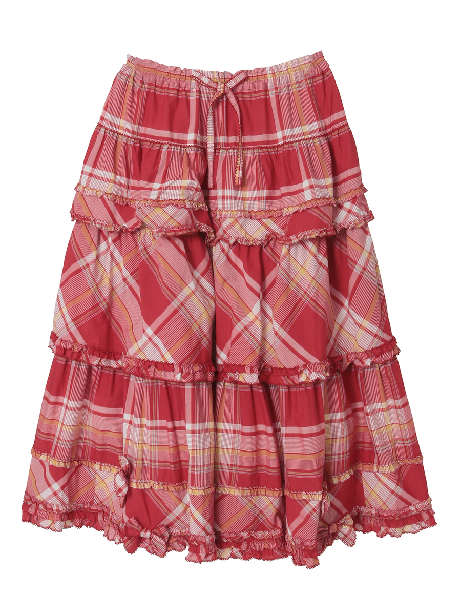 オリジナルチェックスカート 詳細画像 アカ 1