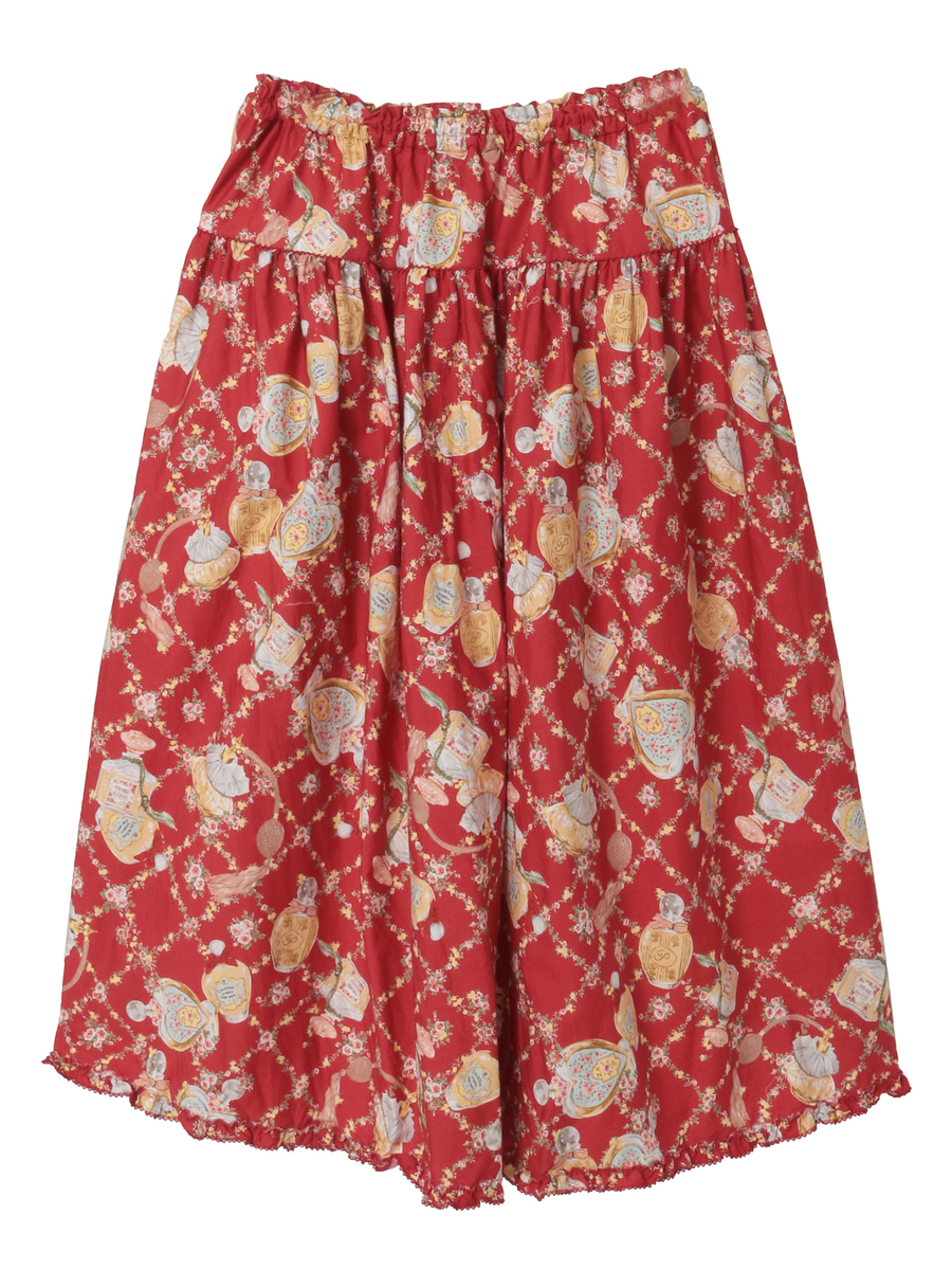 パフュームプリントミディスカート 詳細画像 チョコレート 2