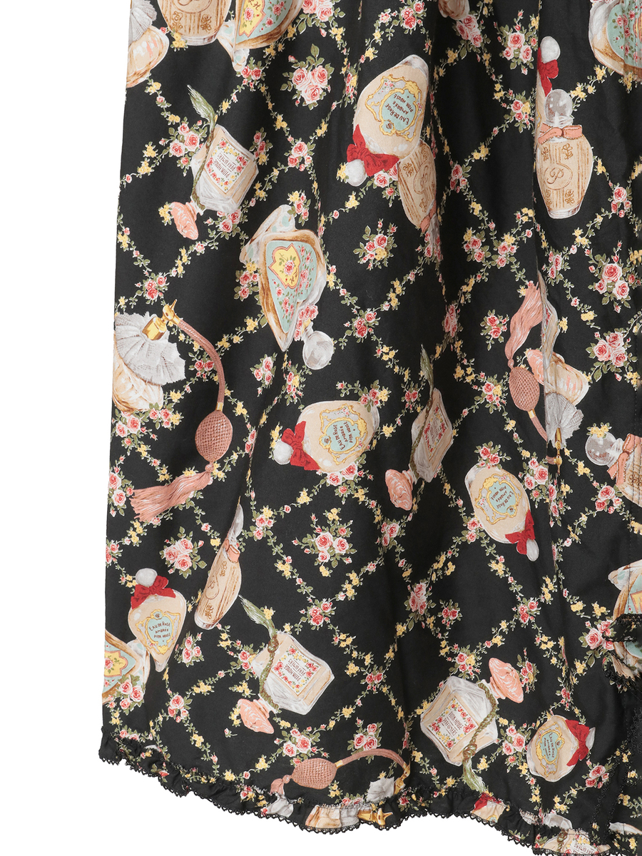 パフュームプリントミディスカート 詳細画像 チョコレート 7