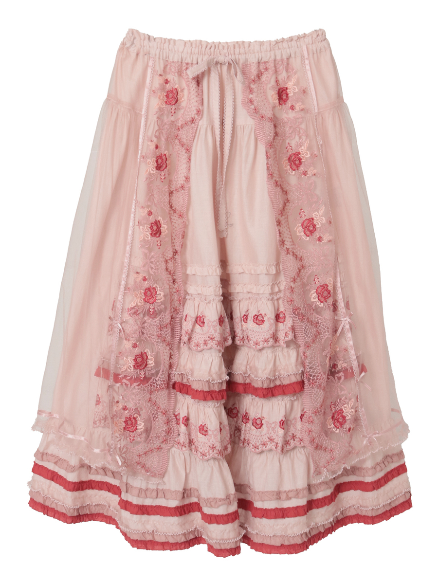 ロココレース使いスカート 詳細画像 アイボリー系 1