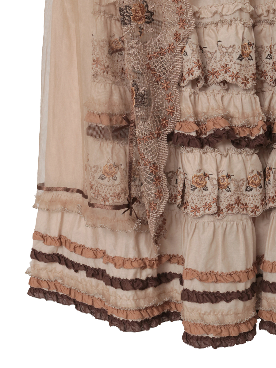 ロココレース使いスカート 詳細画像 アイボリー系 13