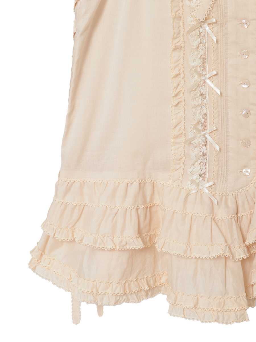 フランス製レース使いローンベスト 詳細画像 キナリ 11