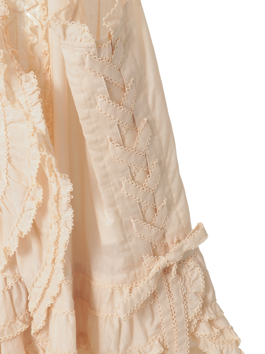 フランス製レース使いローンベスト 詳細画像 キナリ 12