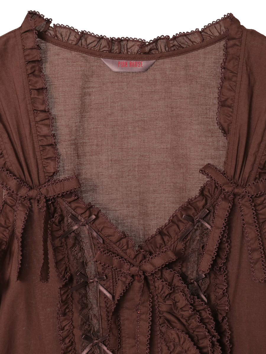 フランス製レース使いローンベスト 詳細画像 キナリ 3