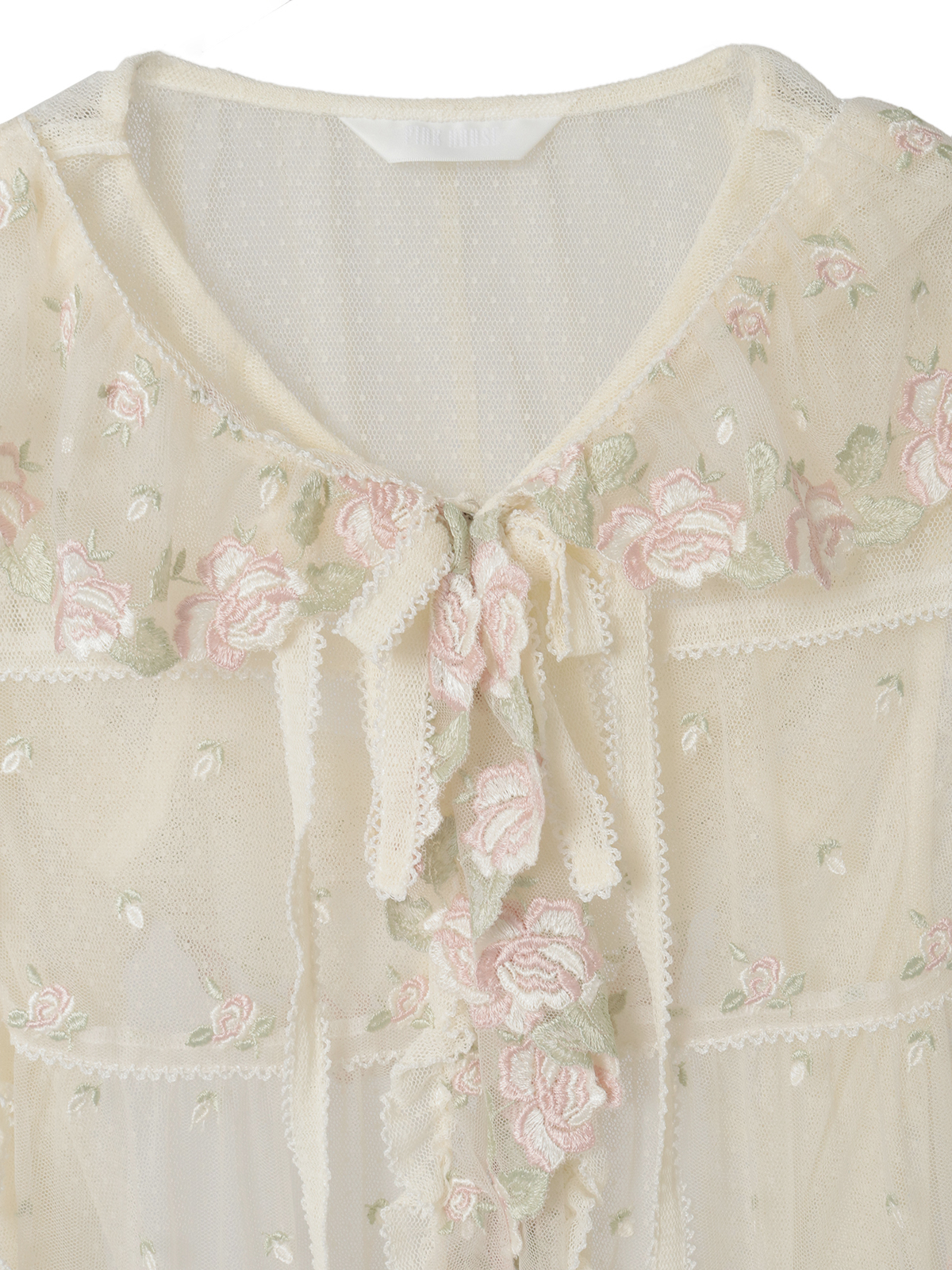 ピンクハウス ローズ刺繍入ローンベスト　PINK HOUSE ピンクハウスのPINK HOUSE 2023 Springカタログ｜PINK HOUSE