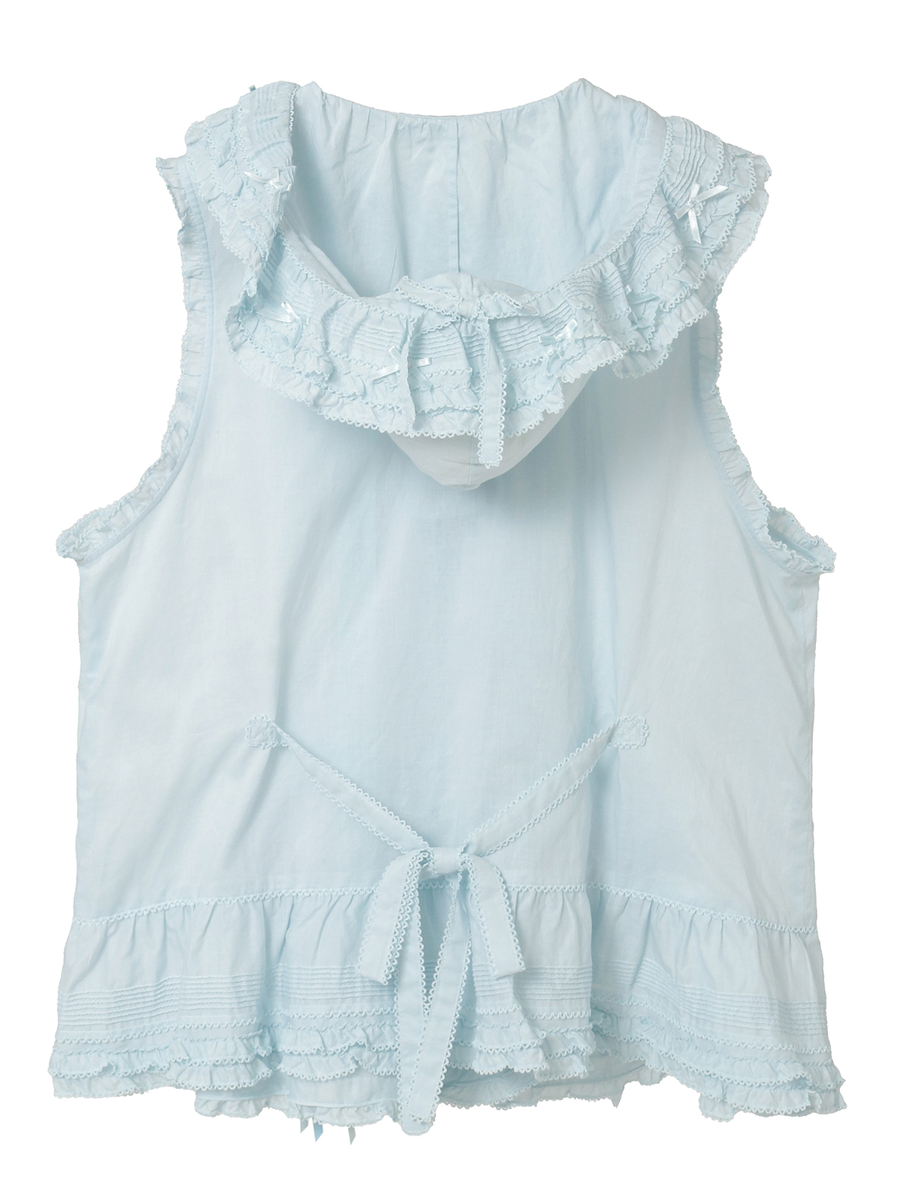 星ワッペン使いフード付きオーバーベスト 詳細画像 キナリ 2