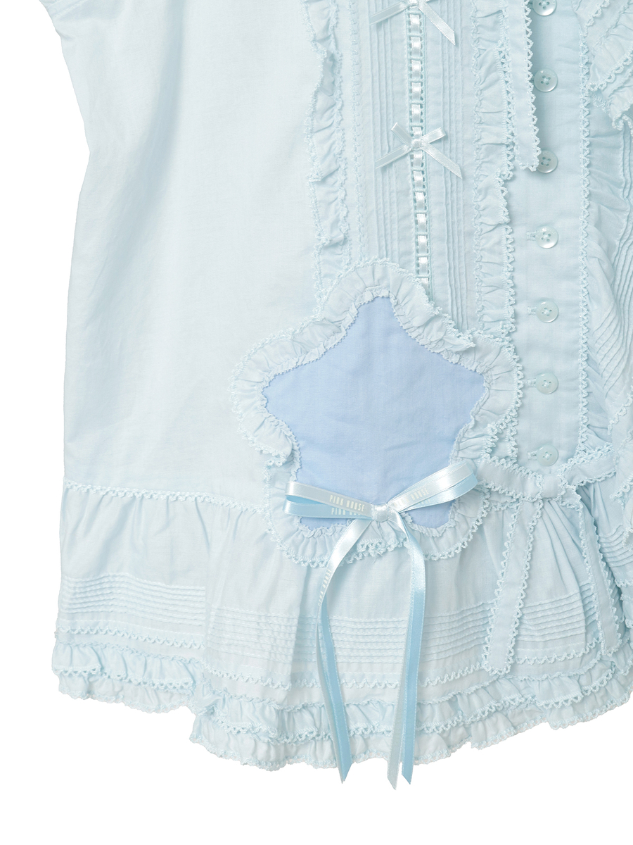 星ワッペン使いフード付きオーバーベスト 詳細画像 キナリ 5