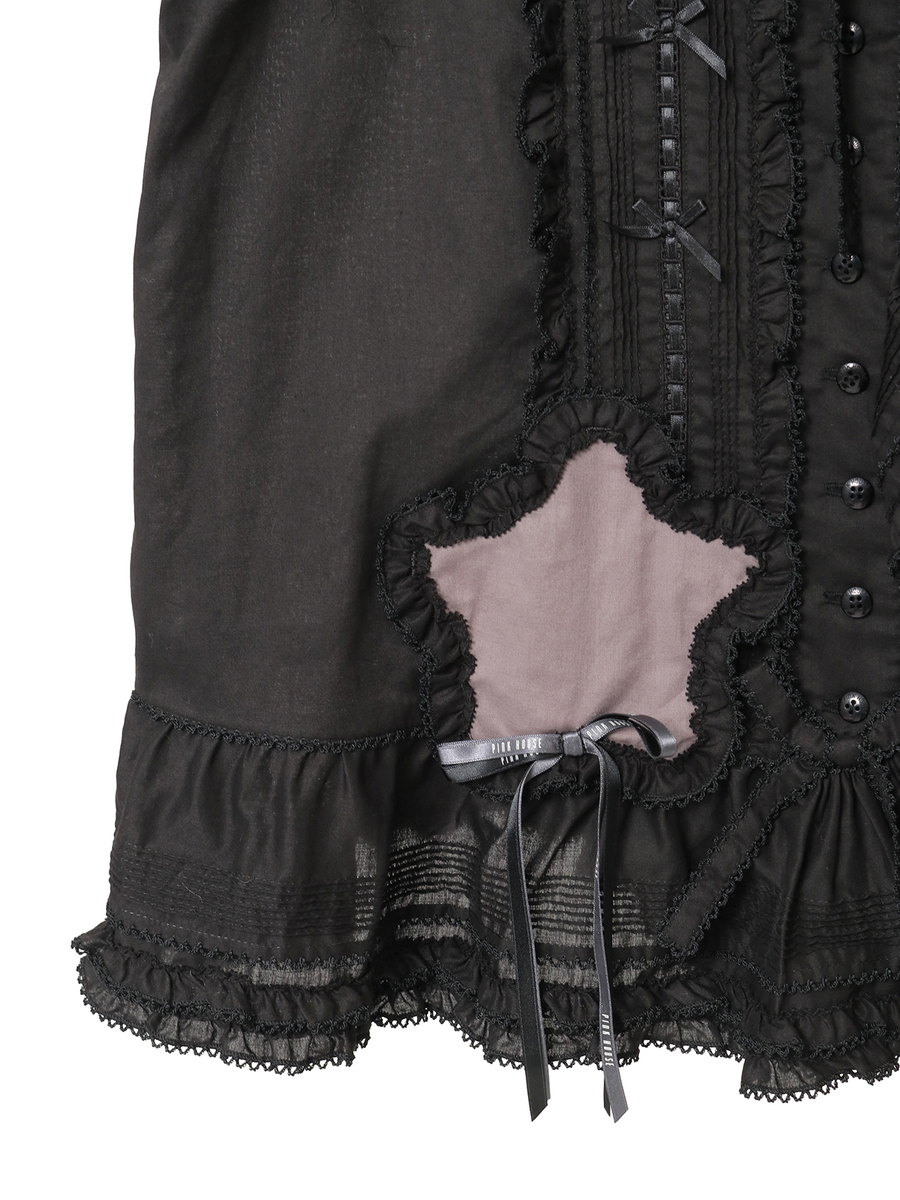 星ワッペン使いフード付きオーバーベスト 詳細画像 キナリ 8