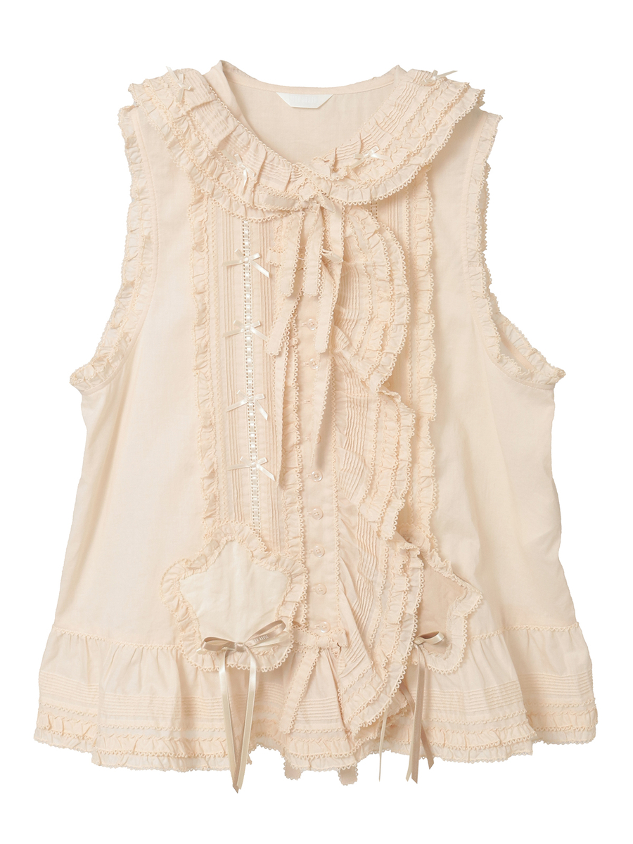 星ワッペン使いフード付きオーバーベスト 詳細画像 キナリ 1