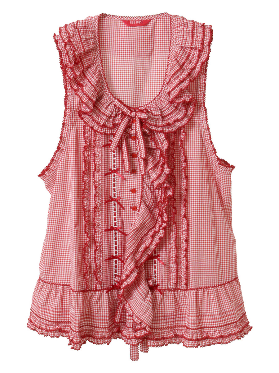 ～Special item～オーバーベストブラウス 詳細画像 ハーブグリーンギンガム 1