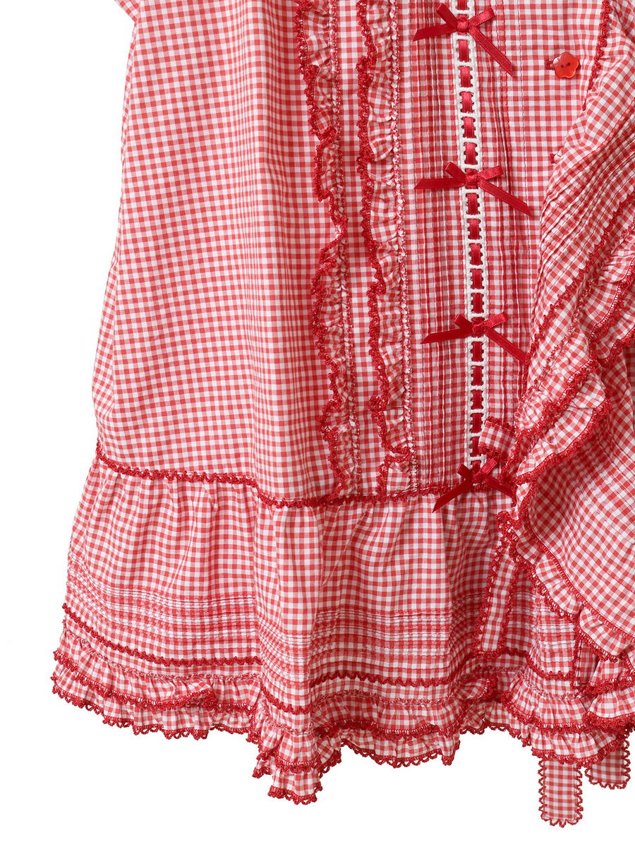 ～Special item～オーバーベストブラウス 詳細画像 ハーブグリーンギンガム 6