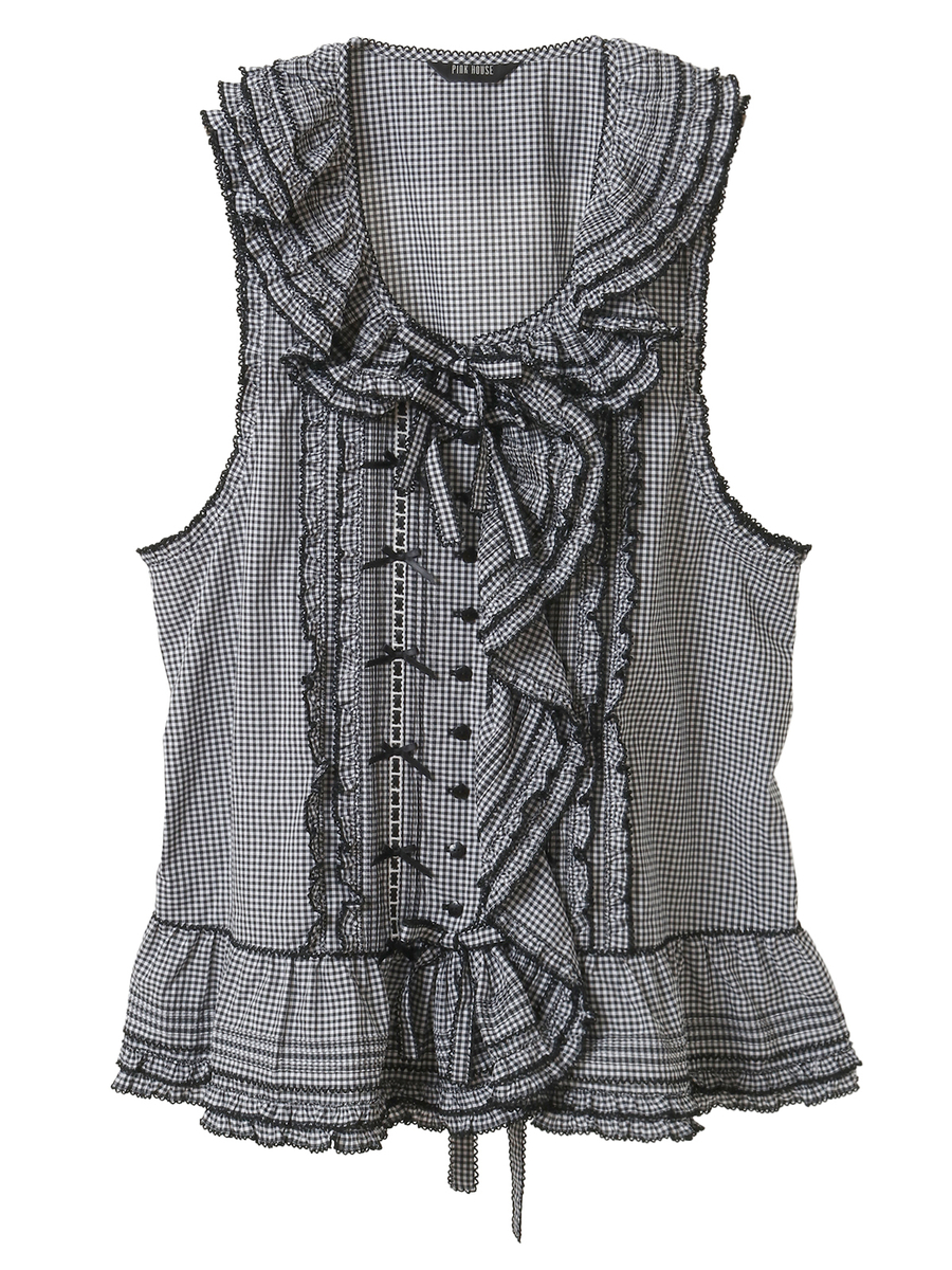 ～Special item～オーバーベストブラウス 詳細画像 クロギンガム 1