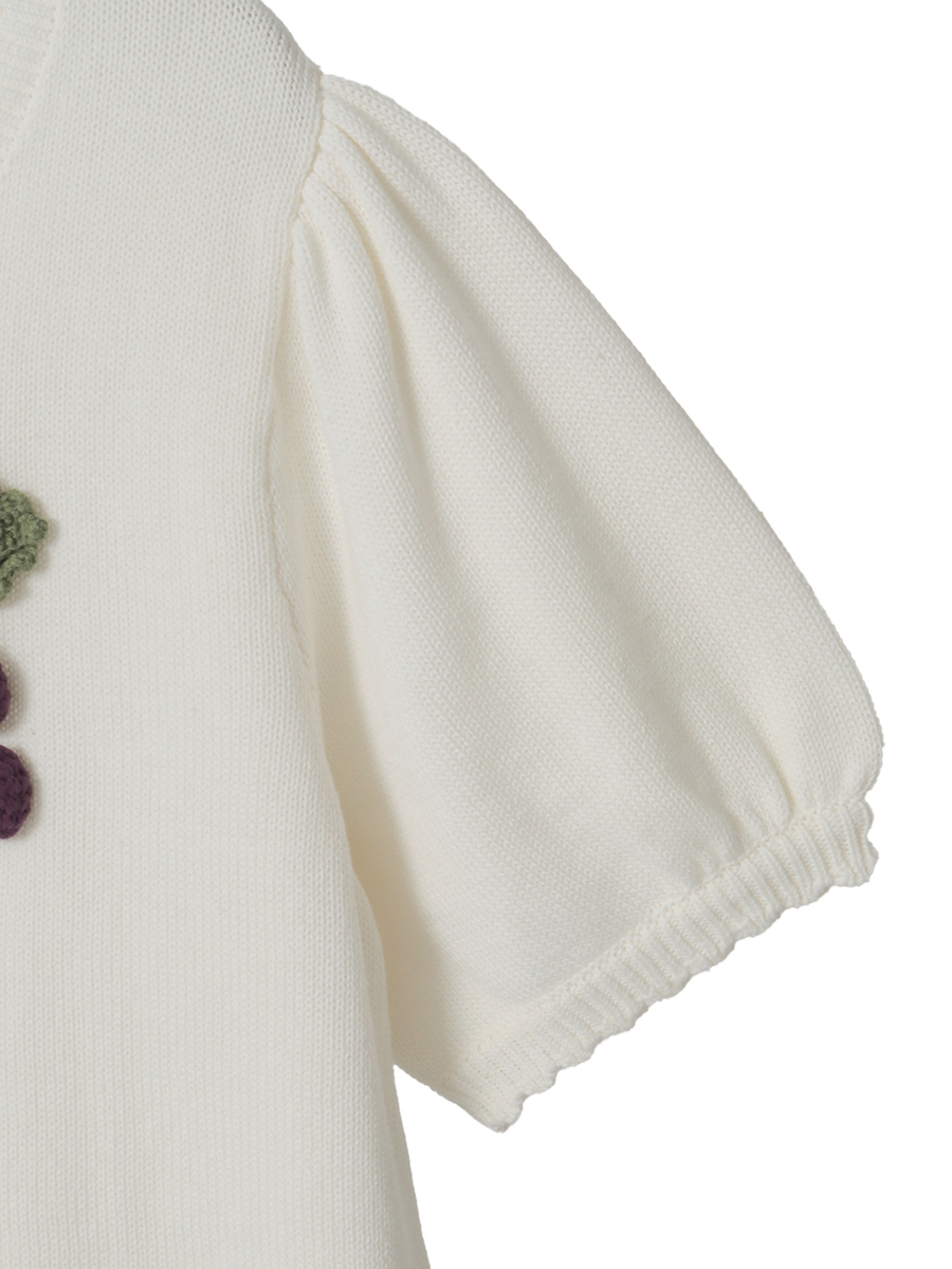 葡萄モチーフニットカーディガン 詳細画像 キナリ 4