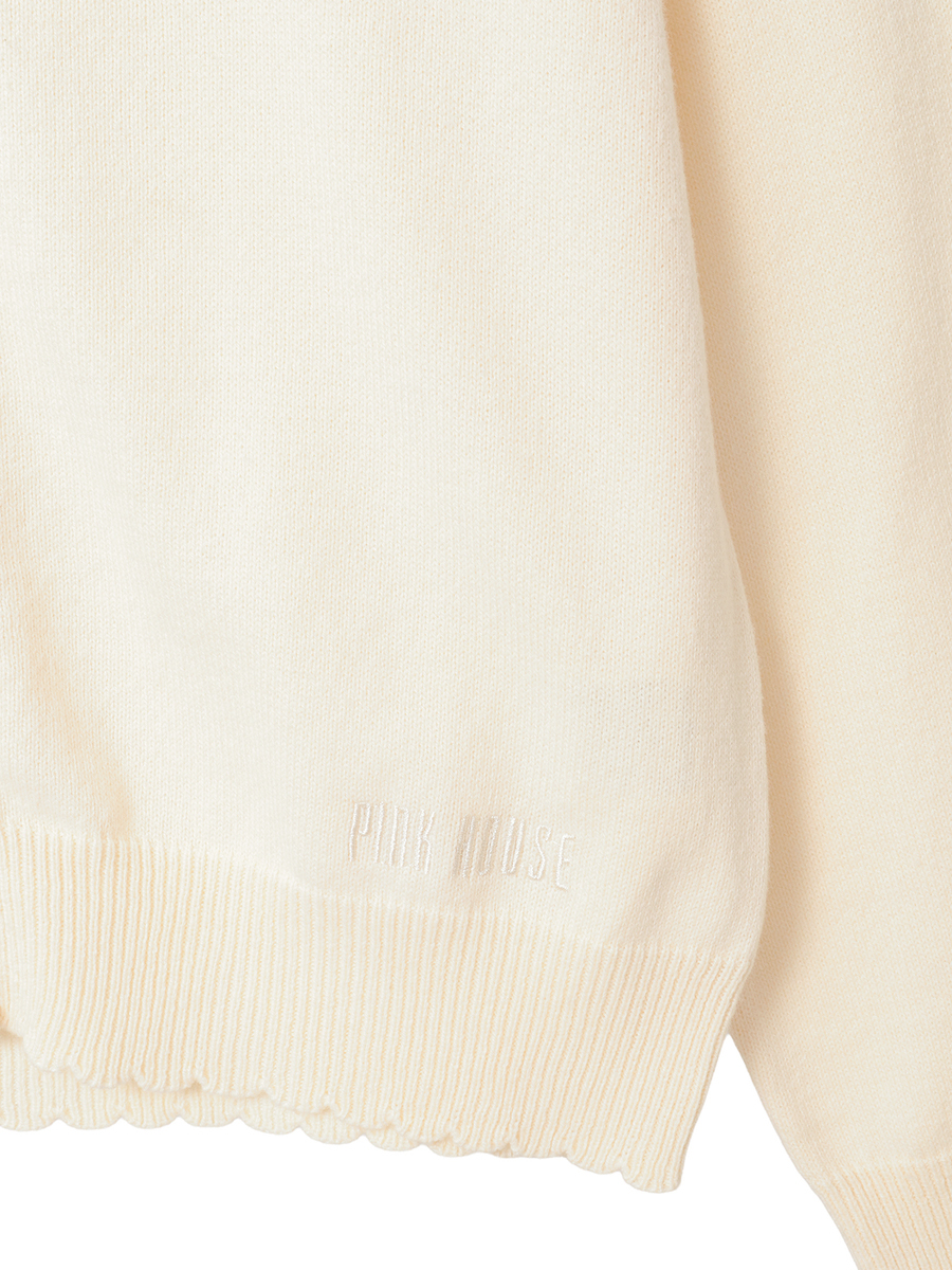 ロゴワンポイント刺繍カーディガン 詳細画像 アカ 10