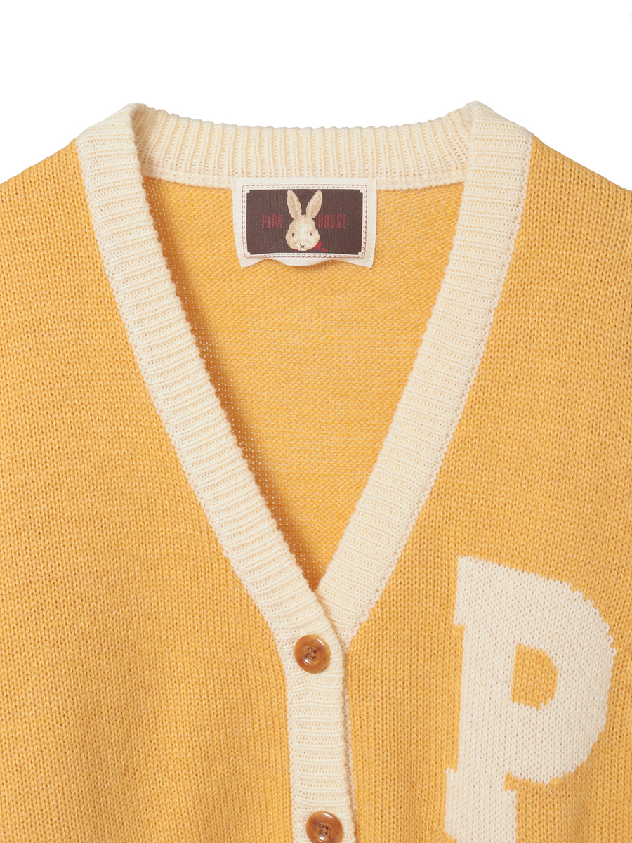 うさぎ顔ぐるみモチーフ付きニットカーディガン 詳細画像 ピンク 3